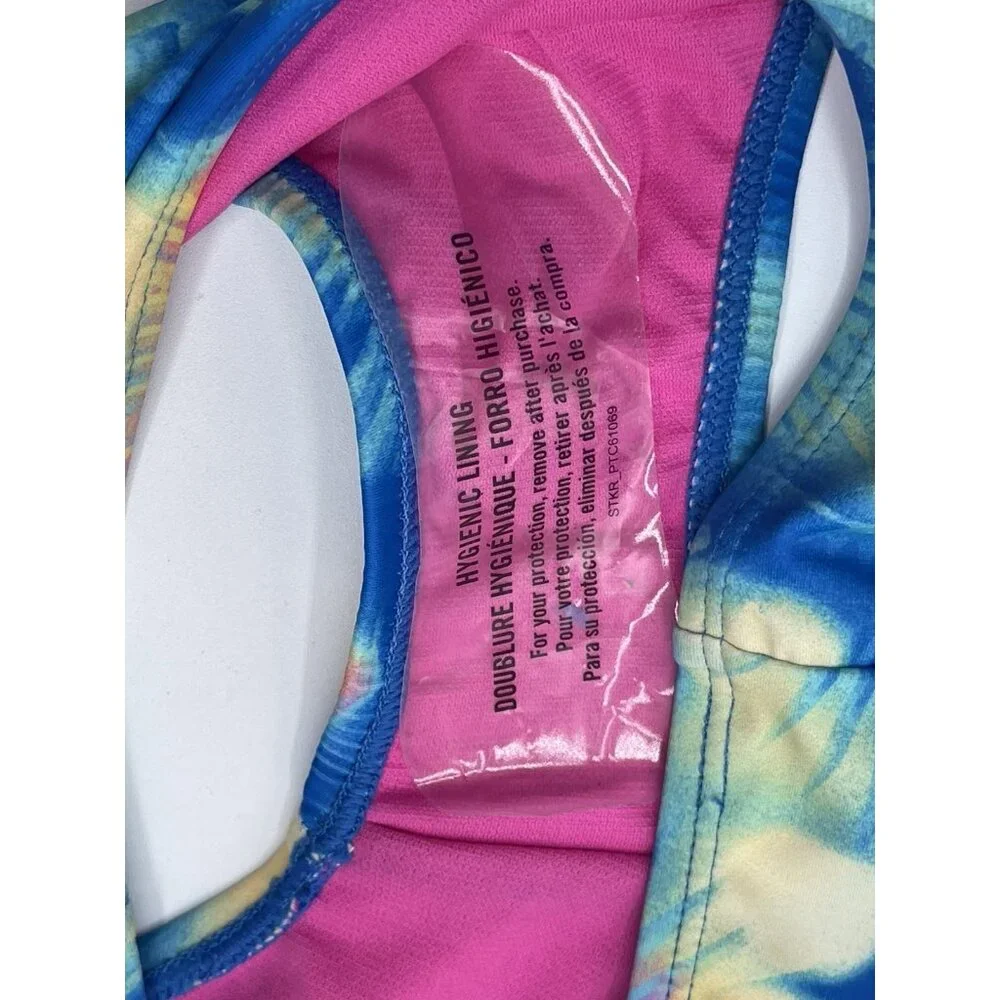 Under Armour Bikini Bottom Girls Youth Kids Size 14 Blue Yellow‎ Tie Dye